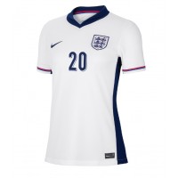 Camisa de Futebol Inglaterra Jarrod Bowen #20 Equipamento Principal Mulheres Europeu 2024 Manga Curta